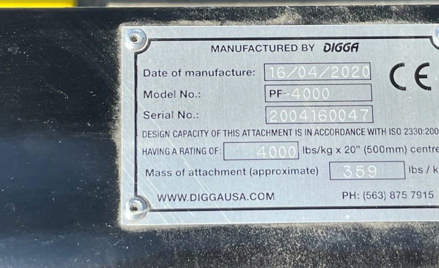 2020 Digga Forklift PF-4000