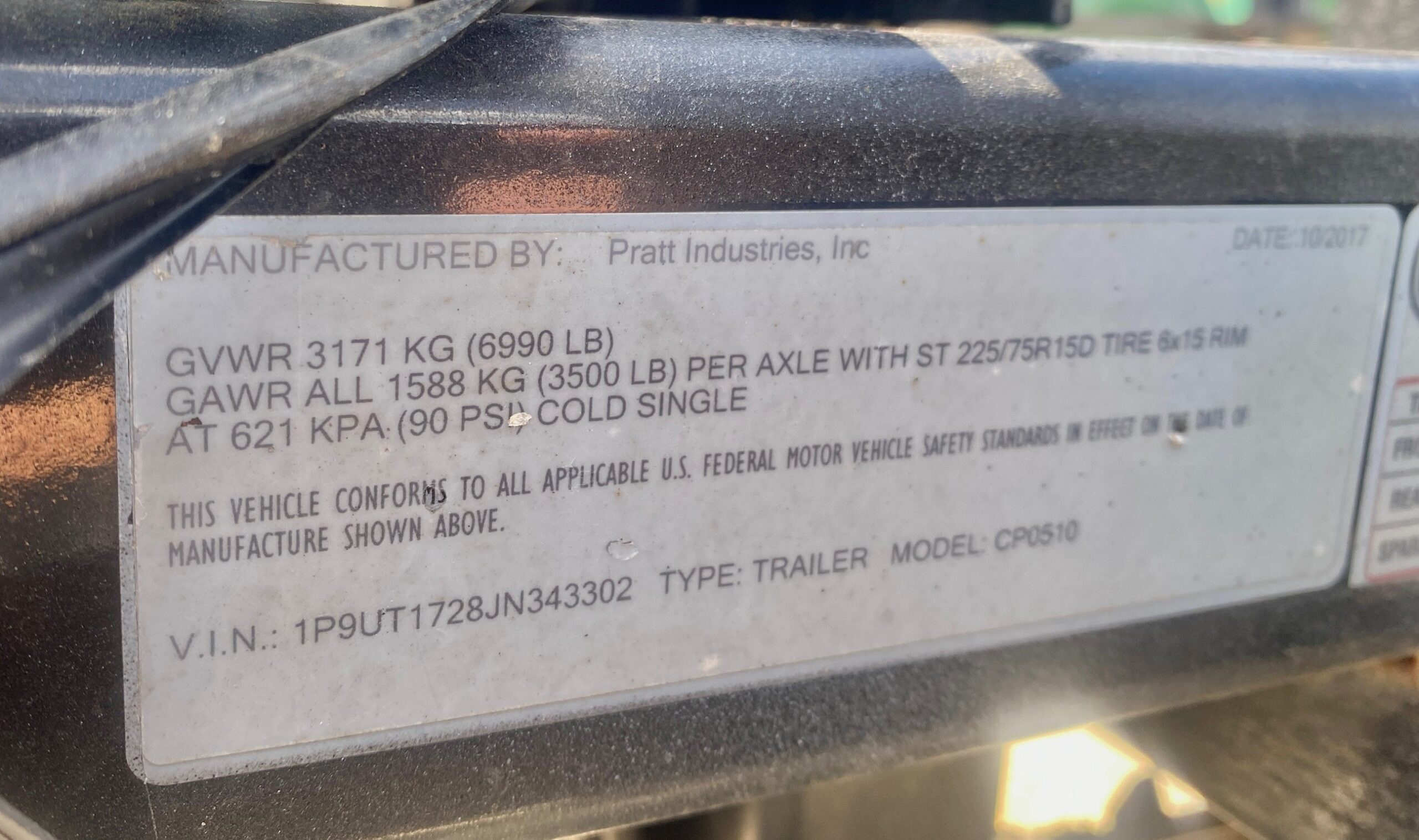 PRATT TANDEM AXLE  EQUIPMENT TRAILER
